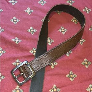 Brown leather belt